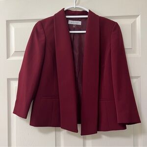 Kasper Collarless Shawl Collar Jacket Casual Easy Unstructured